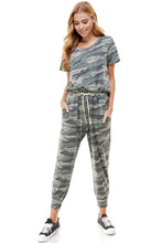 Load image into Gallery viewer, Camo French Terry Jumpsuit