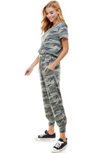 Load image into Gallery viewer, Camo French Terry Jumpsuit