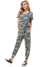 Load image into Gallery viewer, Camo French Terry Jumpsuit