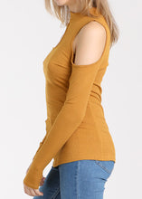 Load image into Gallery viewer, Cold Shoulder Ribbed Top