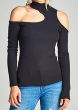 Load image into Gallery viewer, Cold Shoulder Ribbed Top