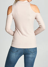 Load image into Gallery viewer, Cold Shoulder Ribbed Top