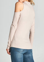 Load image into Gallery viewer, Cold Shoulder Ribbed Top