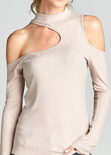 Load image into Gallery viewer, Cold Shoulder Ribbed Top