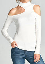 Load image into Gallery viewer, Cold Shoulder Ribbed Top