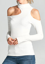 Load image into Gallery viewer, Cold Shoulder Ribbed Top