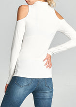 Load image into Gallery viewer, Cold Shoulder Ribbed Top