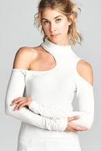 Load image into Gallery viewer, Cold Shoulder Ribbed Top