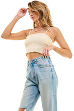 Load image into Gallery viewer, Smocked Cropped Camisole