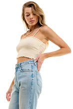 Load image into Gallery viewer, Smocked Cropped Camisole