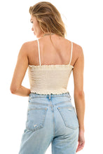 Load image into Gallery viewer, Smocked Cropped Camisole