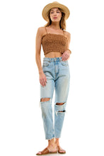 Load image into Gallery viewer, Smocked Cropped Camisole