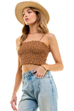 Load image into Gallery viewer, Smocked Cropped Camisole
