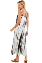 Load image into Gallery viewer, Bamboo Tie Dye Loose Fit Spaghetti Strap Jumpsuit | White/Black