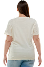 Load image into Gallery viewer, Plus Size Basic Short Sleeve Tee Shirt | Ivory

