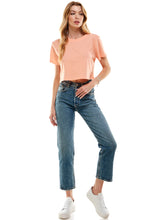 Load image into Gallery viewer, Cotton Boxy Crop Top | Peach
