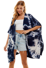 Load image into Gallery viewer, Tie Dye Kimono Cardigan Cover Up - Navy
