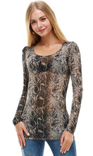 Load image into Gallery viewer, Long Sleeve Sheer Mesh Tops