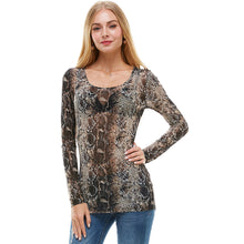 Load image into Gallery viewer, Long Sleeve Sheer Mesh Tops