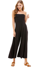 Load image into Gallery viewer, Women's Solid Fold Over Tube Strapless Jumpsuit