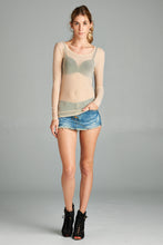 Load image into Gallery viewer, Long Sleeve Sheer Mesh Tops