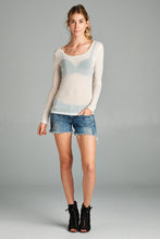 Load image into Gallery viewer, Long Sleeve Sheer Mesh Tops