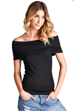 Load image into Gallery viewer, Off Shoulder Solid Top