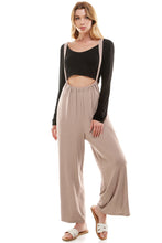 Load image into Gallery viewer, Loose Fit Suspender Pants Overalls Jumpsuits - Light Mocha