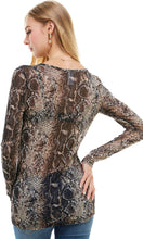 Load image into Gallery viewer, Long Sleeve Sheer Mesh Tops