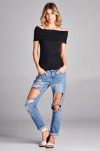 Load image into Gallery viewer, Off Shoulder Solid Top
