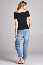 Load image into Gallery viewer, Off Shoulder Solid Top