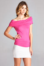 Load image into Gallery viewer, Off Shoulder Solid Top