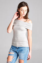 Load image into Gallery viewer, Off Shoulder Solid Top