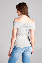 Load image into Gallery viewer, Off Shoulder Solid Top