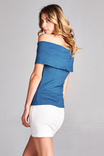 Load image into Gallery viewer, Off Shoulder Solid Top