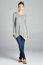 Load image into Gallery viewer, Long Sleeve Asymmetrical Tunic