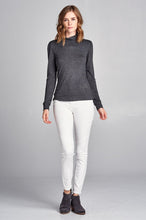 Load image into Gallery viewer, Long Sleeve Mock Neck Top - Charcoal