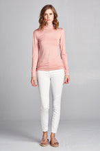 Load image into Gallery viewer, Long Sleeve Mock Neck Top - Dusty Pink