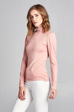 Load image into Gallery viewer, Long Sleeve Mock Neck Top - Dusty Pink