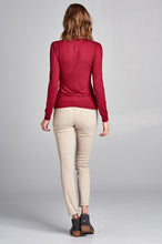 Load image into Gallery viewer, Long Sleeve Mock Neck Top - Burgundy