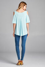 Load image into Gallery viewer, Cold Shoulder V Neck Top