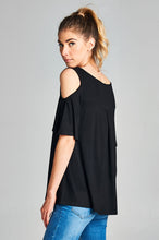 Load image into Gallery viewer, Cold Shoulder V Neck Top