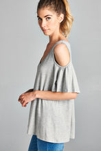 Load image into Gallery viewer, Cold Shoulder V Neck Top