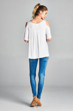 Load image into Gallery viewer, Cold Shoulder V Neck Top
