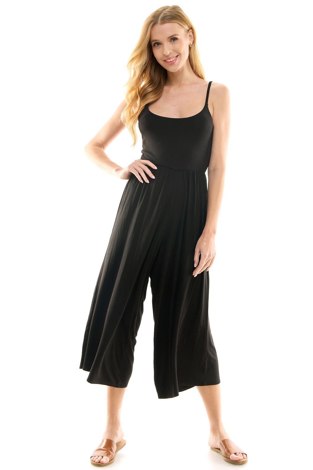 Solid Flare Fit Casual Jumpsuit