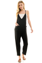 Load image into Gallery viewer, Loose Fit Spaghetti Strap Fold Over Hem Jumpsuit
