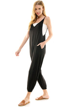 Load image into Gallery viewer, Loose Fit Back Strap Tie Jumpsuit
