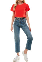 Load image into Gallery viewer, Cotton Crop Top | Red
