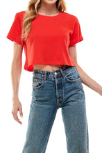 Load image into Gallery viewer, Cotton Crop Top | Red
