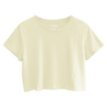Load image into Gallery viewer, Premium Crop Tee - Mayo
